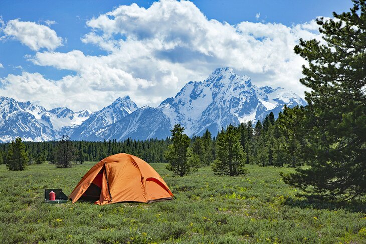 Tent in Grand Teton National Park
