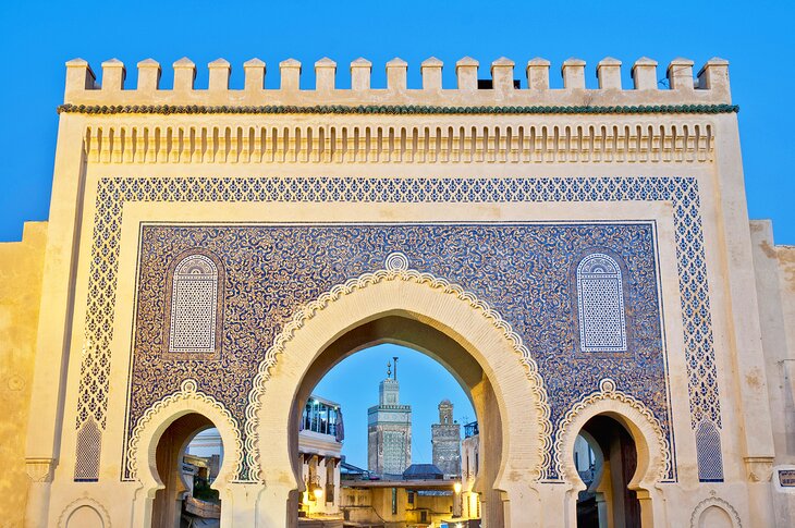 Bab Boujiloud gate (The Blue Gate) in Fez, Morocco