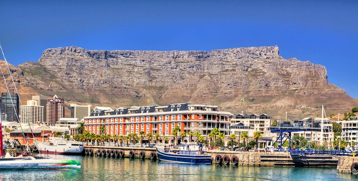 Cape Town Waterfront with Table Mountain in the distance