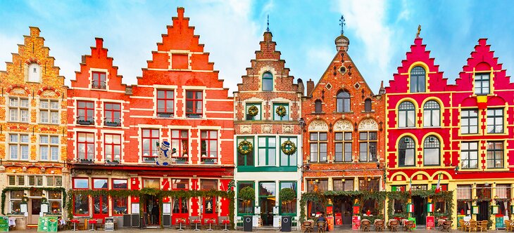 Grote Markt square in the Belgium city of Bruges