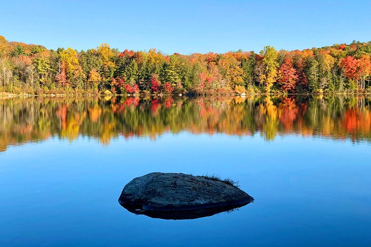 Burr Pond in Torrington, Connecticut