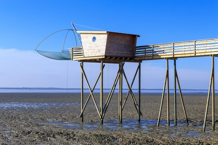 Traditional fishing hut in Esnandes