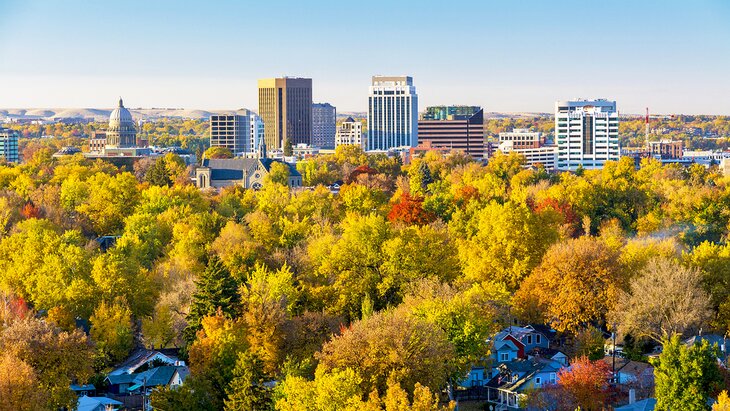 Downtown Boise in the fall