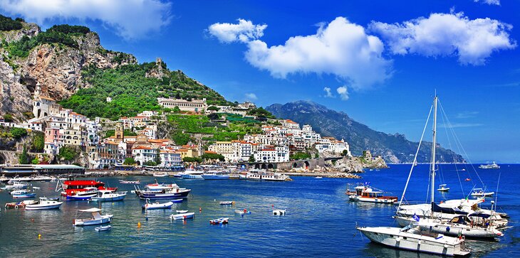 Boats off the Amalfi Coast
