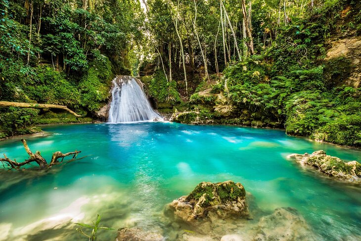 Blue Hole Waterfall in Jamaica