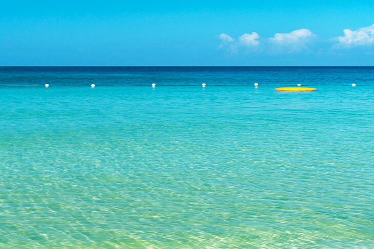 Crystal-clear waters at Negril Beach