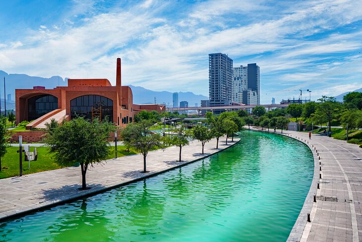 Santa Lucia Riverwalk in Monterrey, Mexico