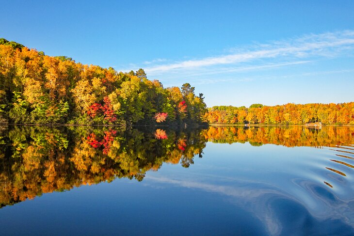 Fall colors at a lake near Grand Rapids, Minnesota