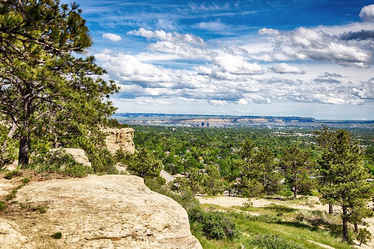 View over Billings, Montana from Rimrocks