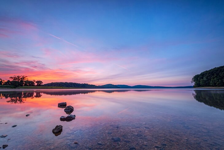 Sunrise at Round Valley Reservoir, Lebanon, New Jersey