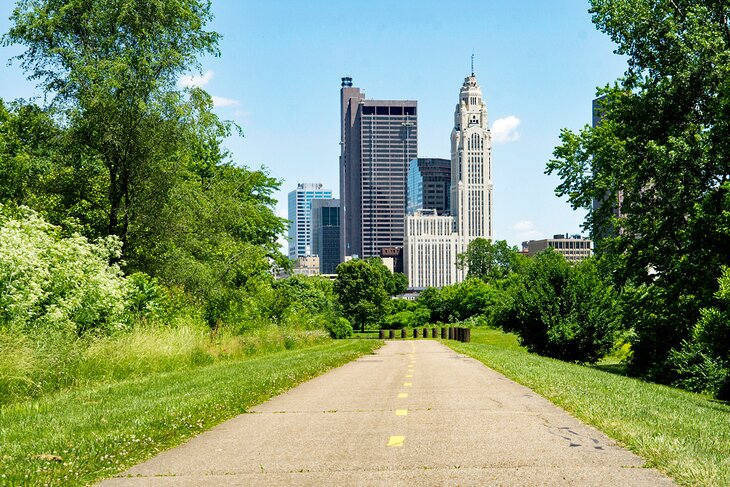 Bike trail in Columbus, Ohio