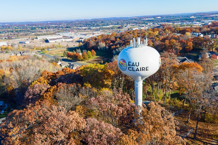 Water tower in Eau Claire, Wisconsin