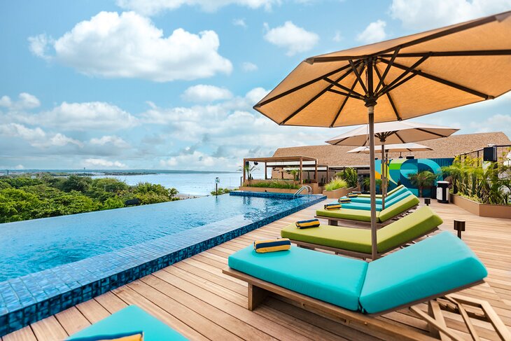 Rooftop pool at Mamaka