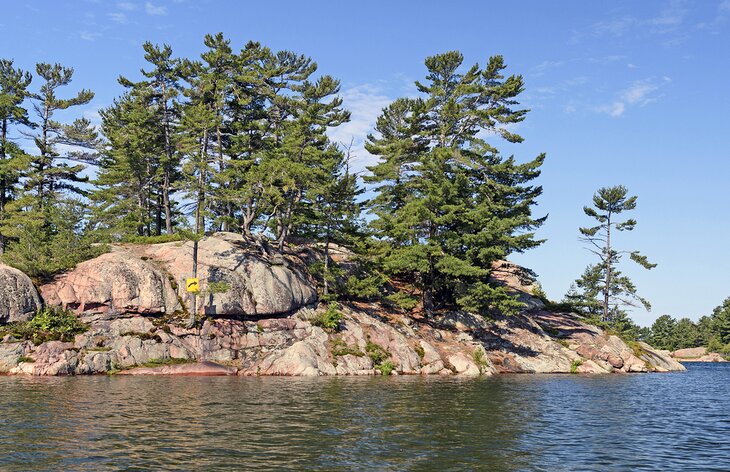Island on the Lake Huron Coast in Ontario, Canada