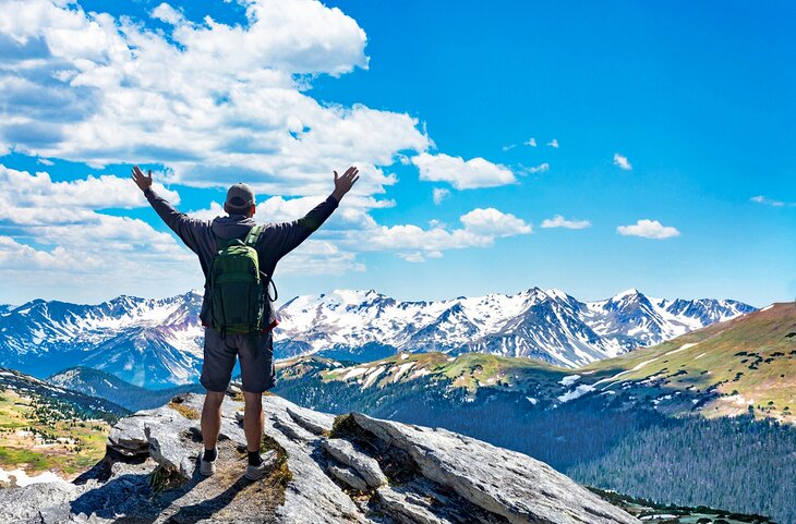 Hiker in Rocky Mountain National Park