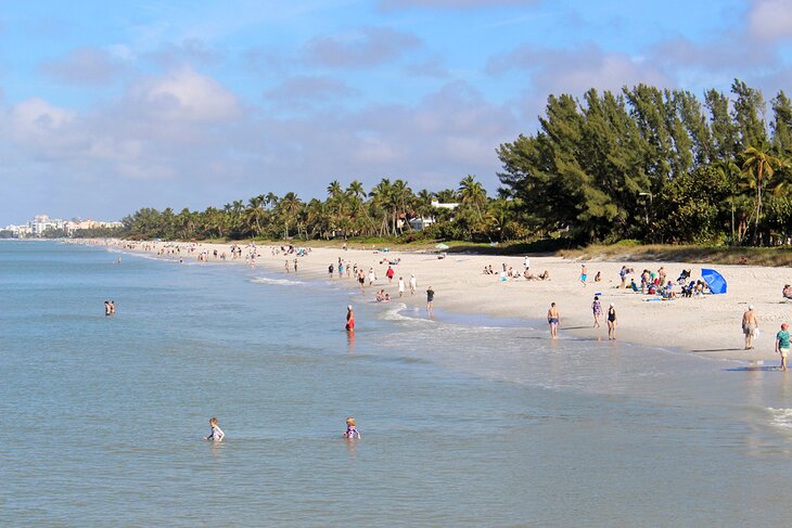 White sand beach in Naples Florida