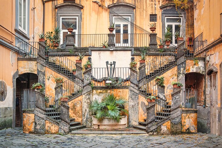 Famous staircases of Palazzo Marigliano in Naples