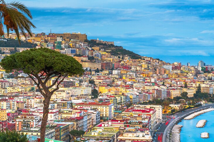 View over Naples at dusk