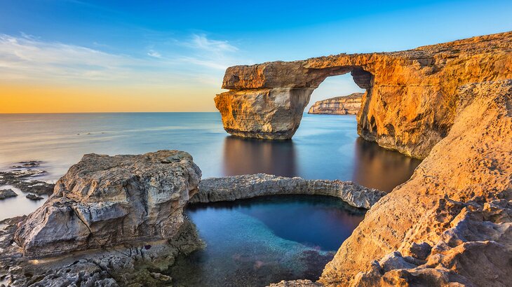 Azure Window on the island of Gozo, Malta