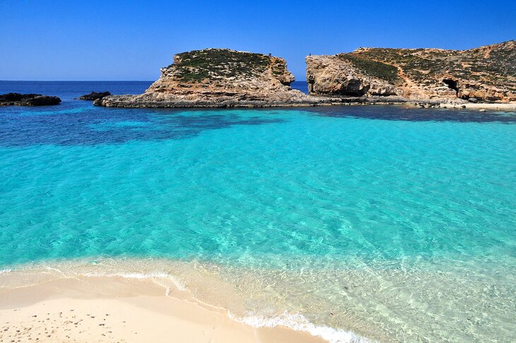 Blue Lagoon on the Island of Comino, Malta