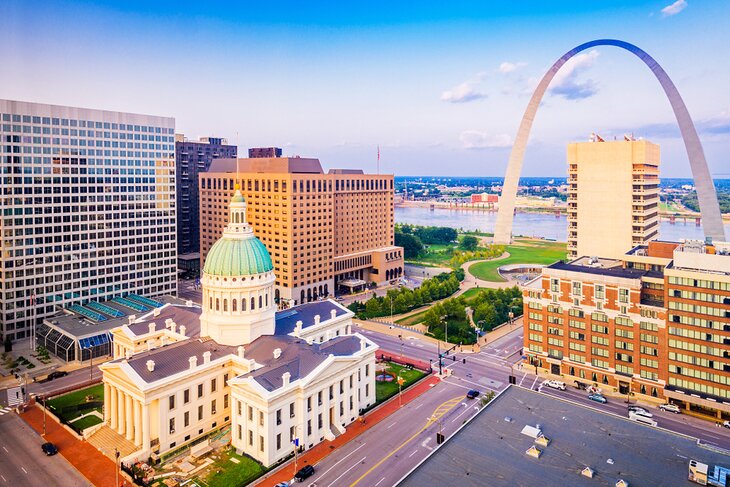 View over St. Louis, Missouri