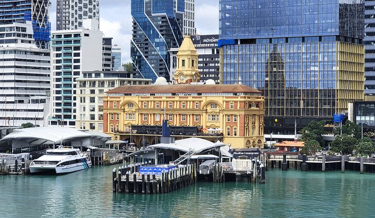 Ferry Building in downtown Auckland