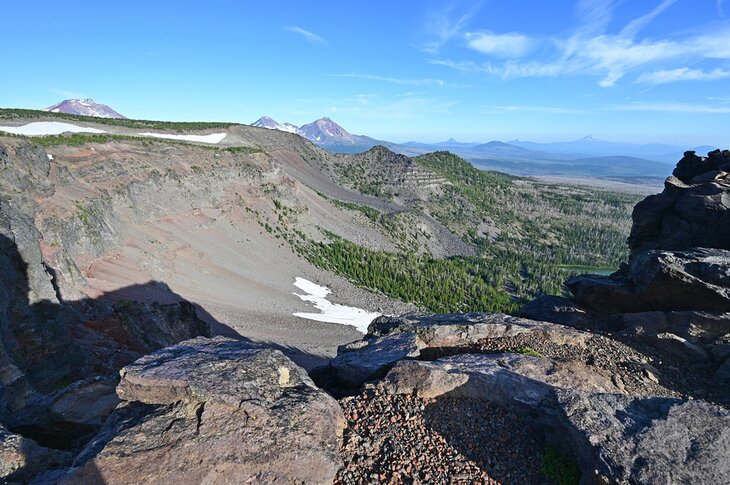 View of Three Sisters volcanoes from Tam McArthur Rim Trail