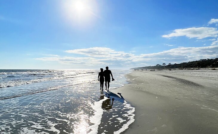 Walking on the beach, Hilton Head