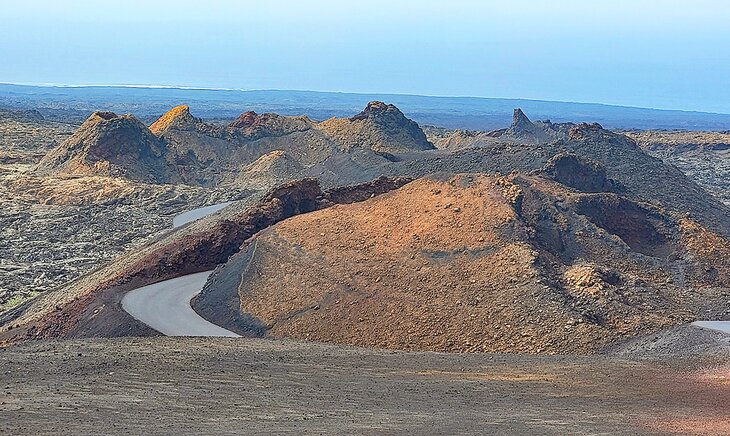 Road through Timanfaya National Park, Lanzarote