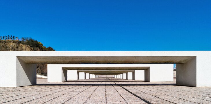 Benches at the Cidade da Cultura de Galicia