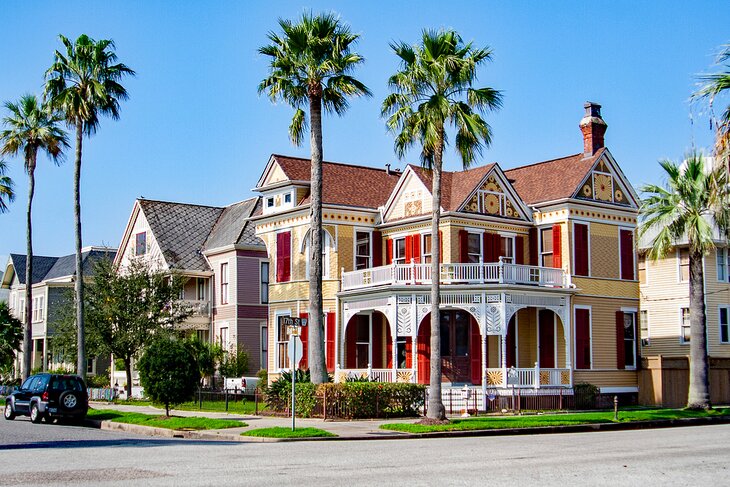 Historic homes in Galveston, Texas