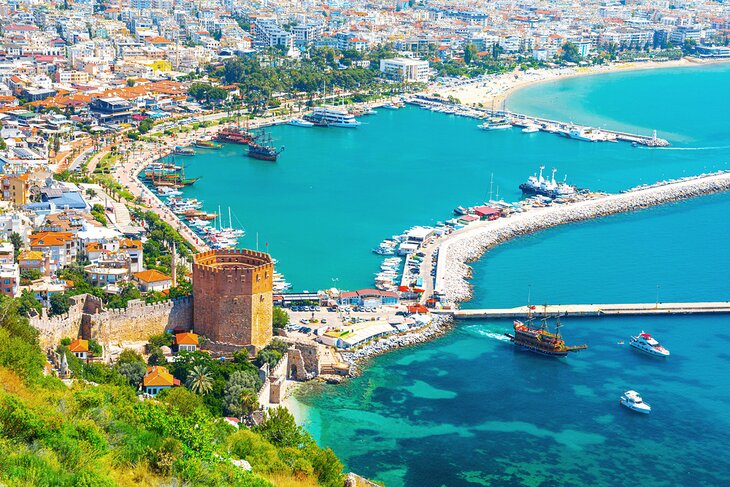 VIew over Alanya Harbor