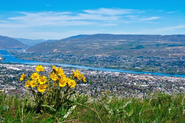 View over Wenatchee, Washington