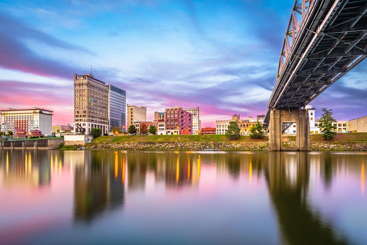 Charleston, West Virginia at sunset