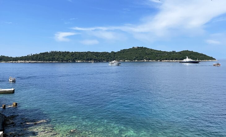 The Island of Lokrum from shore