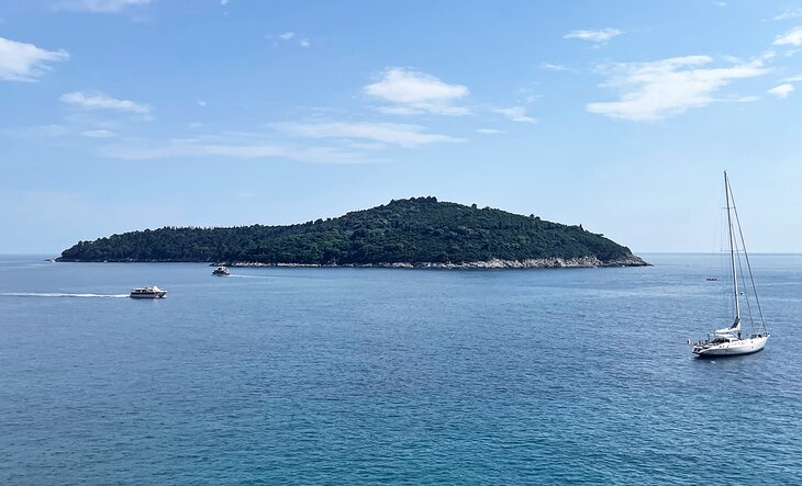 Island of Lokrum and boats