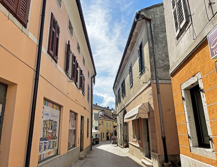 A colorful street in Pazin