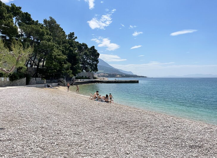 People playing on Loznica Beach