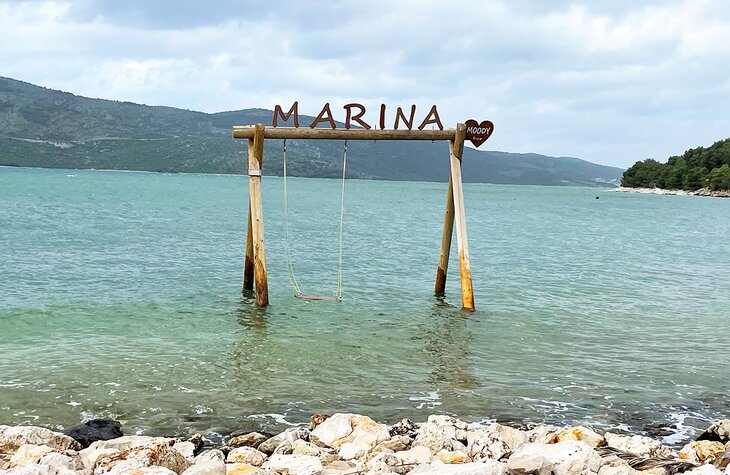 Beach swing at Bučevica Beach