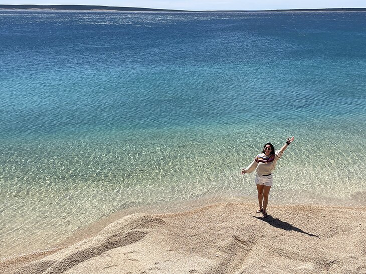 Author Meagan Drillinger on Simuni Beach