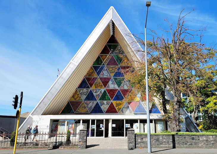 Entrance to the Cardboard Cathedral