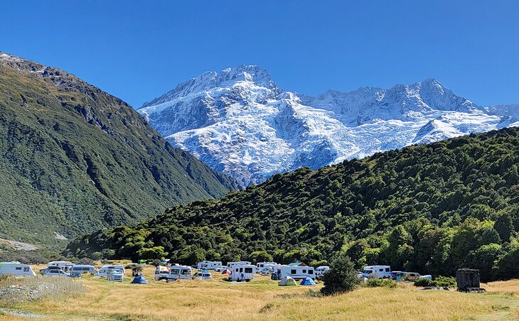 Campground at Aoraki / Mount Cook Village