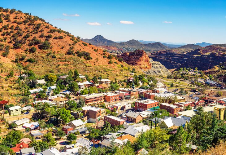 View over the town of Bisbee, Arizona