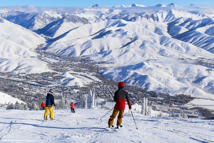 View over Sun Valley, Idaho from Mount Baldy 