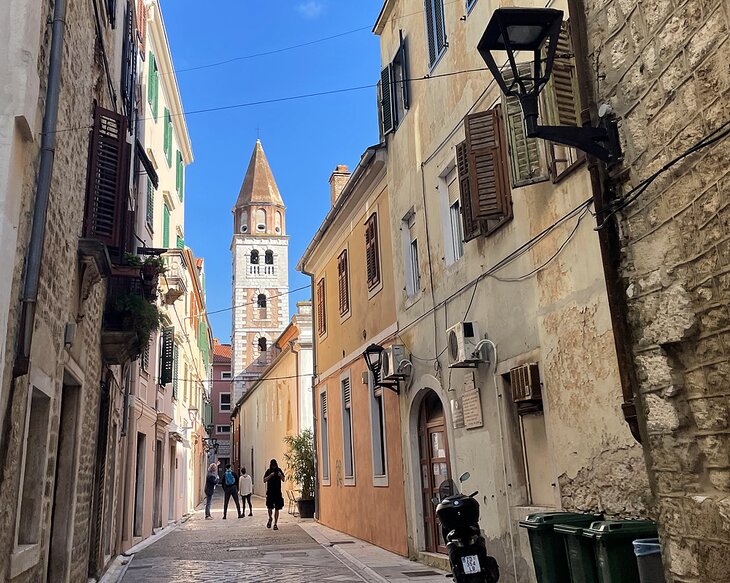 The Church of St. Simeon and a colorful street scene