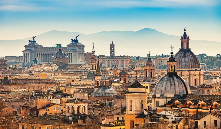 View over Rome from Castel Sant'Angelo