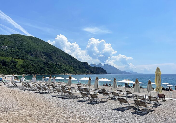 A beach on the Budva Riviera