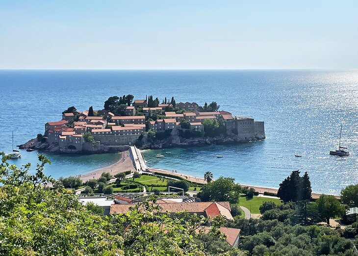 View over Sveti Stefan