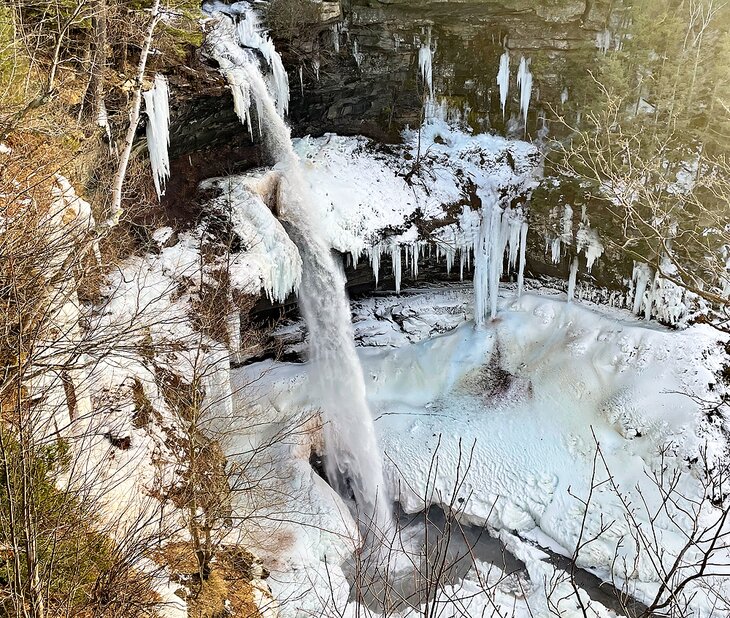 Kaaterskill Falls in winter