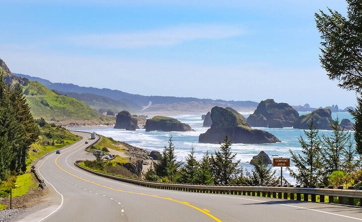 View along the Pacific Coast Highway in Oregon